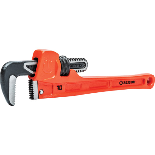 SLIM JAW Pipe Wrench, 1-9/10" Jaw Capacity, 10" Long, Powder Coated Finish, Non-Ergonomic Handle Oxymax Inc