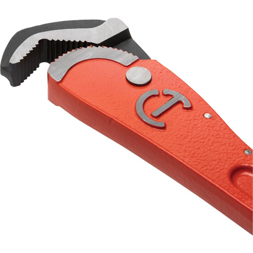 Self-Adjusting Pipe Wrench, 1-1/2" Jaw Capacity, 12" Long, Powder Coated Finish, Non-Ergonomic Handle Oxymax Inc