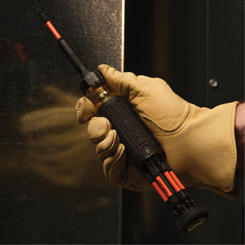 15-in-1 Ratcheting Impact-Rated Multi-Bit Torsion Zone Screwdriver, 9-1/2" L, Cushion Grip Handle Oxymax Inc