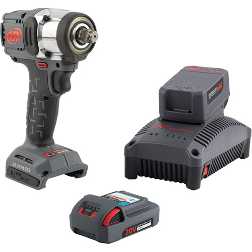 Compact Cordless Impact Wrench Kit, 20 V, 1/2" Socket Oxymax Inc