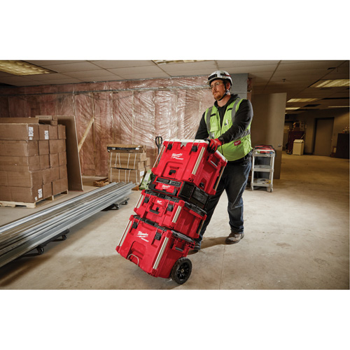 PACKOUT Rolling Tool Box, 18" x 22" x 19-1/2", Black/Red Oxymax Inc