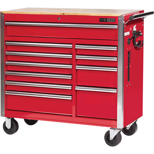 PRC4211 Armoire roulante de s&eacute;rie Pro, 11 tiroirs, 42" la x 18" p x Rouge Oxymax Inc