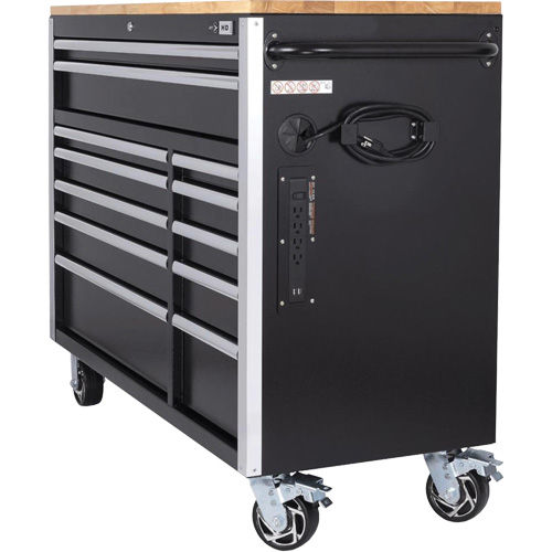 HDRC5212 HD Series Roller Cabinet, 12 Drawers, 51-1/4" W x 21" D x 40-3/10" H, Black Oxymax Inc