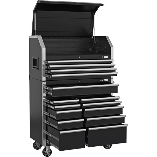 HDCC-4115 HD Series Toolbox Combo, 21-1/2" D x 44-1/5" W x 63-3/10" H, Black Oxymax Inc