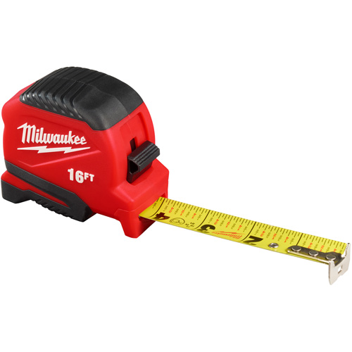 Compact Tape Measure, 1" x 16' Oxymax Inc