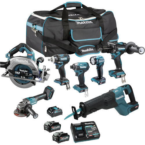 XGT Brushless 7-Tool Combo Kit, Lithium-Ion, 40 V Oxymax Inc