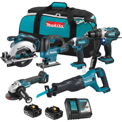 LXT 6-Tool Combo Kit, Lithium-Ion, 18 V Oxymax Inc