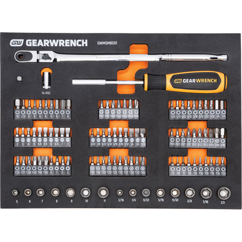 Jeu d'outils de m&eacute;canicien dans des plateaux modulaires en mousse avec conteneur de rangement, 194 morceaux Oxymax Inc