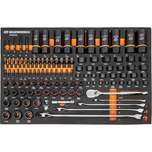 Jeu d'outils de m&eacute;canicien dans des plateaux modulaires en mousse avec conteneur de rangement, 247 morceaux Oxymax Inc