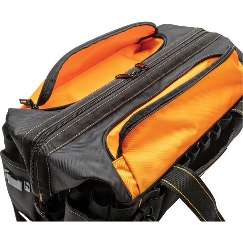 Sac &agrave; outils de 20" pour les professionnels, Nylon, 33 pochettes, Noir/Orange Oxymax Inc