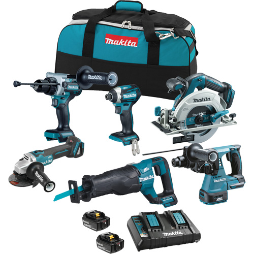 LXT Brushless 6 Tool Combo Kit, Lithium-Ion, 18 V Oxymax Inc