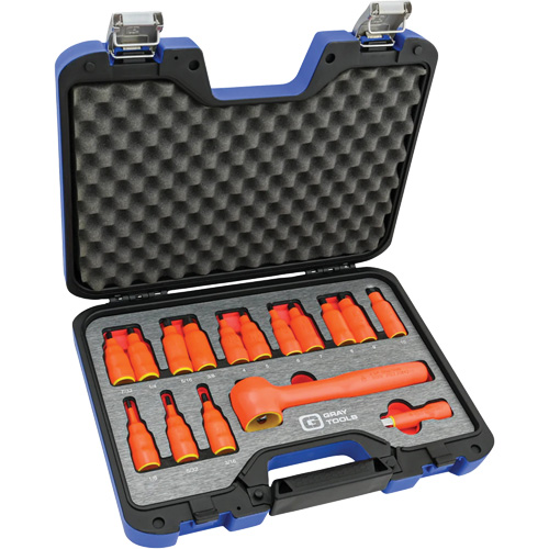 Douille isol&eacute;e, foret hex SAE & m&eacute;trique &agrave; prise 3/8" avec fixation, 1000 V, 16 M Oxymax Inc