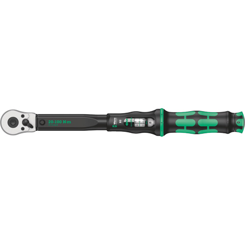 Click-Torque B2 Torque Wrench with Reversible Ratchet, Click, 3/8" Square Drive, 20 - 100 Nm Oxymax Inc