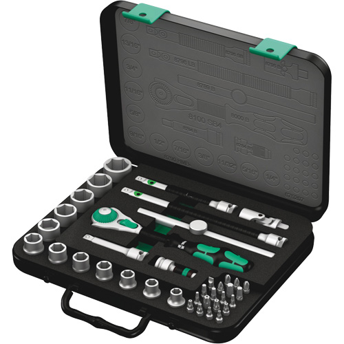 Jeu de cliquets rapides Zyklop 8100 SB 4, 38 Mcx, Prise de 3/8" Oxymax Inc
