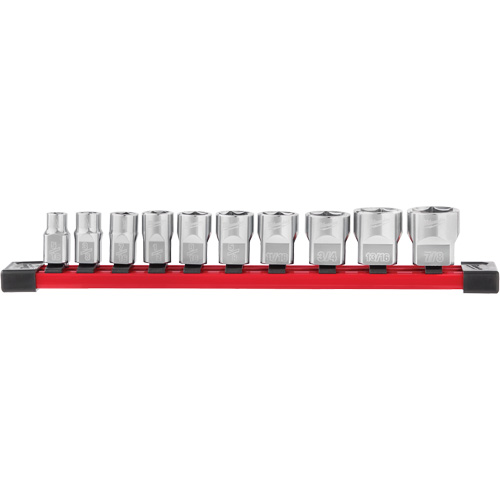 SAE Sockets with Four Flat Sides, 10 Pcs, 3/8" Drive Size Oxymax Inc