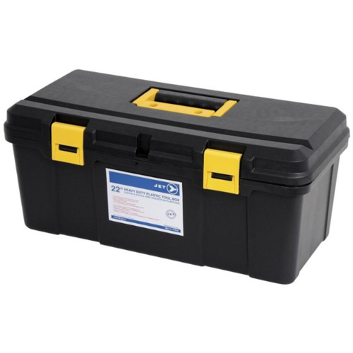 JPTB-22 Plastic Hand Tool Box, 22" W x 10-1/4" D x 9-1/2" H, Black Oxymax Inc