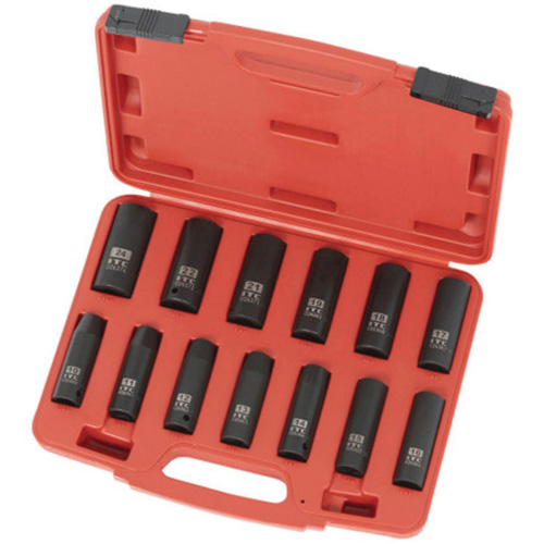 IPS-1312DM Metric Socket Set, 13 Pcs, Impact, 1/2" Drive Size, Deep Oxymax Inc