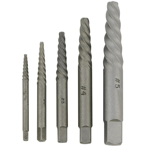 JSSE-5S Spiral-Type Screw Extractor Set, Alloy Steel Oxymax Inc