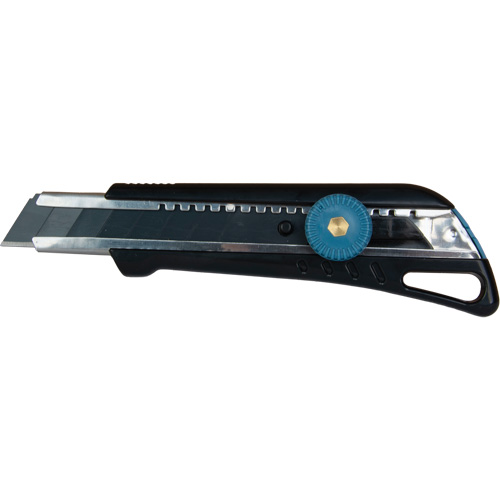 18mm Professional Knife with Ratchet, Stainless Steel, Heavy-Duty, Plastic Handle Oxymax Inc