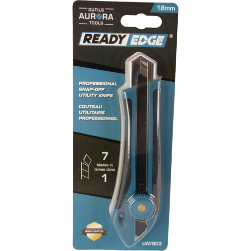 Couteau professionnel de 18 mm, Acier inoxydable, Robuste, Prise en Caoutchouc Oxymax Inc