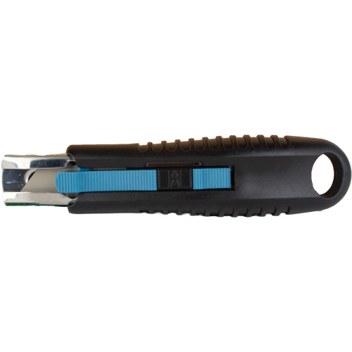Couteau de s&eacute;curit&eacute; r&eacute;tractable standard, Acier inoxydable, Prise en Caoutchouc Oxymax Inc