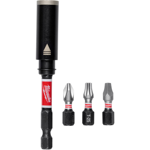 Porte-embout de vis r&eacute;sistant aux chocs de 3" avec jeu dembouts SHOCKWAVE  Oxymax Inc