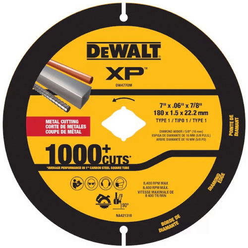 Lame diamant&eacute;e XP pour m&eacute;tal pour meuleuses angulaires et scies circulaires Oxymax Inc