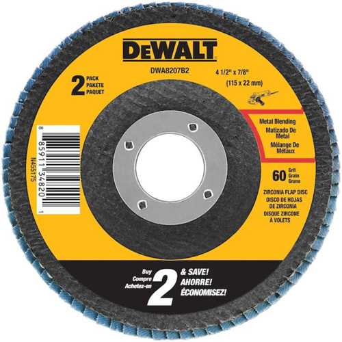 ELITE SERIES Flap Disc, 4-1/2" x 7/8", Type 29, 60 Grit, Zirconia Alumina Oxymax Inc