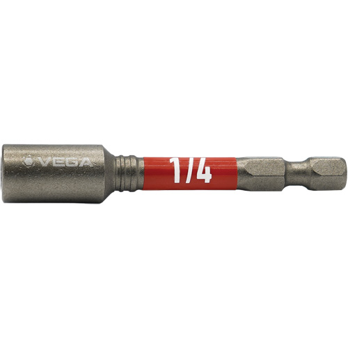Impactech&reg; Nut Driver, 1/4" Tip, 1/4" Drive, 2-9/16" L, Magnetic Oxymax Inc