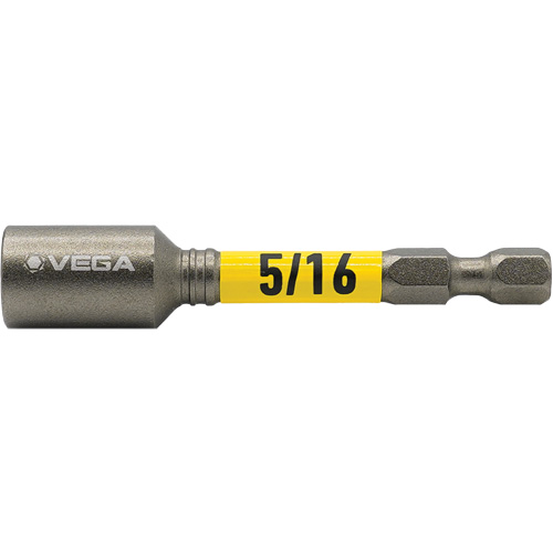 Impactech&reg; Nut Driver, 5/16" Tip, 1/4" Drive, 2-9/16" L, Magnetic Oxymax Inc