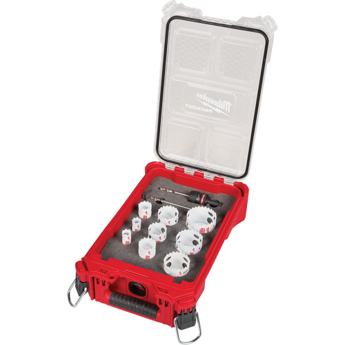 Ensemble de scies-cloches bim&eacute;tallique QUICK LOK HOLE DOZER avec organisateur compact PACKOUT, 12 morcea Oxymax Inc