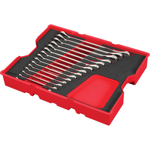 Jeu de cl&eacute;s avec plateau pour tiroirs PACKOUT, Combinaison &agrave; cliquet, 15 morceaux, M&eacute;trique Oxymax Inc