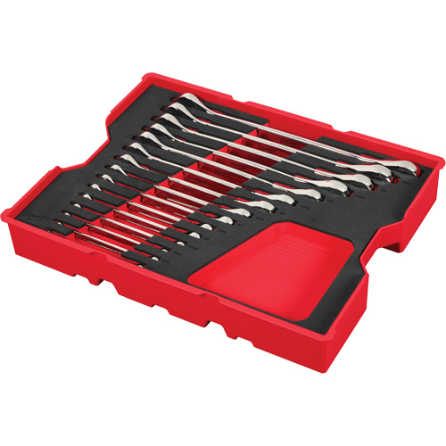 Jeu de cl&eacute;s SAE avec organisateur pour tiroirs PACKOUT, Combinaison &agrave; cliquet, 15 morceaux, Imp&eacute;rial Oxymax Inc