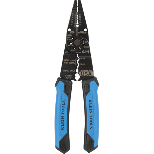 Long Nose Multi-Purpose Wire Stripper, 8-1/4" L, 10 - 20/12 - 22 AWG Oxymax Inc