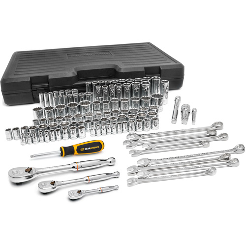 1/4", 3/8" & 1/2" Drive 6 & 12 Point Standard & Deep SAE/Metric Mechanics Tool Set Oxymax Inc