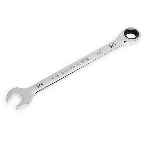 90-Tooth Ratcheting Combination Wrench, 12 Point, 3/4", Chrome Finish Oxymax Inc