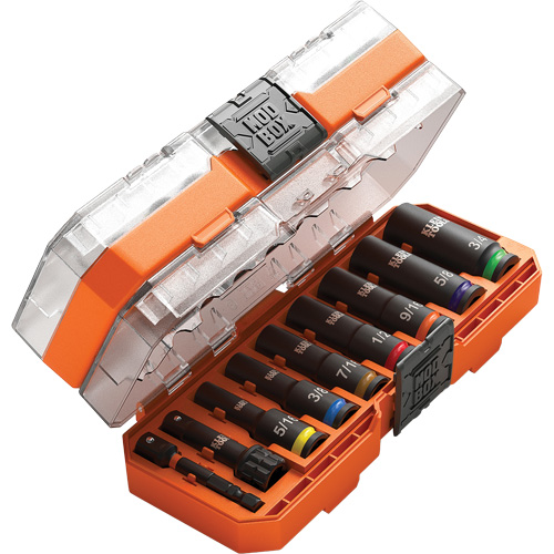 KNECT Drive Socket Set, 9 Pcs, Impact, 3/8" Drive Size, Deep Oxymax Inc