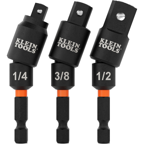Jeu d'adaptateur de douilles &agrave; chocs pivotantes, 1/4" Prise, Sph&eacute;rique, 2-17/20" lo Oxymax Inc