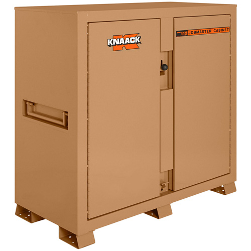 Model 112 Jobsite Cabinet with Padlock, Steel, 54.9 Cubic Feet, Tan Oxymax Inc