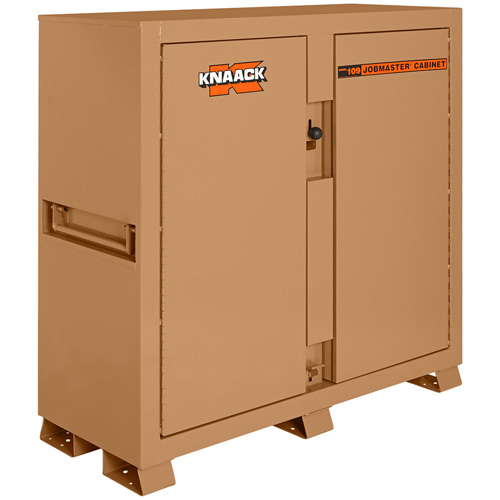 Model 109 Jobsite Cabinet with Padlock, Steel, 47.5 Cubic Feet, Tan Oxymax Inc