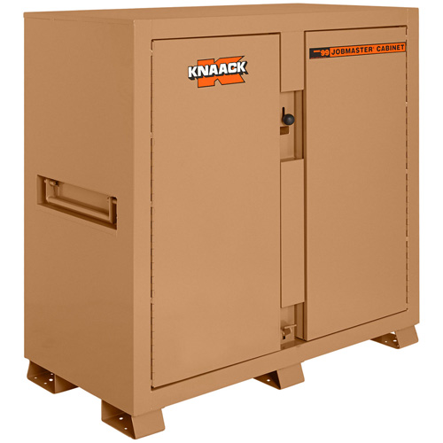 Model 99 Jobsite Cabinet with Double Doors & 2 Padlocks, Steel, 59.4 Cubic Feet, Tan Oxymax Inc