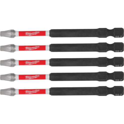 Embouts de tr&eacute;pan &agrave; chocs SHOCKWAVE, Carr&eacute;e, Embout 2, Longueur 3-1/2" Oxymax Inc
