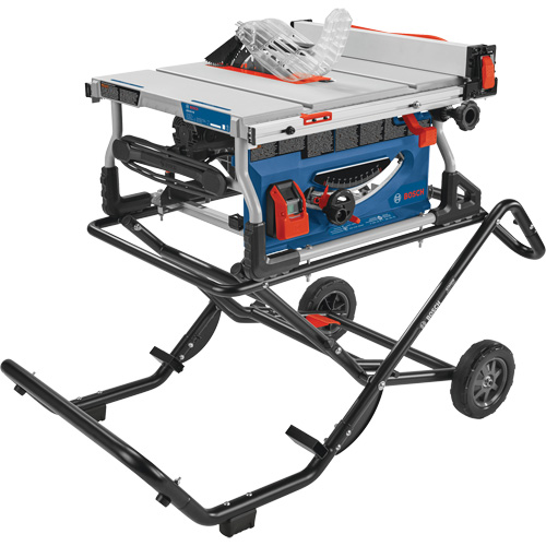 Jobsite Table Saw with Gravity-Rise Wheeled Stand, 120 V, 15 A, 3800 RPM Oxymax Inc