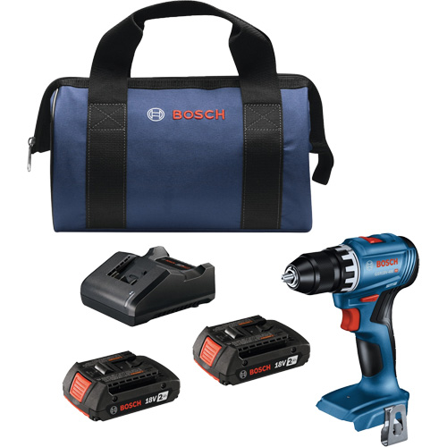 Compact Brushless Drill/Driver Kit, Lithium-Ion, 18 V, 1/2" Chuck, 400 in-lbs. Torque Oxymax Inc