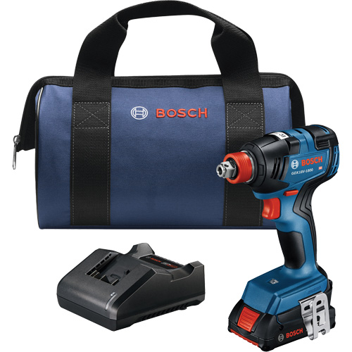 Ensemble visseuse/cl&eacute; &agrave; chocs 2-en-1 pour embouts et douilles, 1/2", 1800 lb-po Couple max., 18 V, Lithium-ion Oxymax Inc