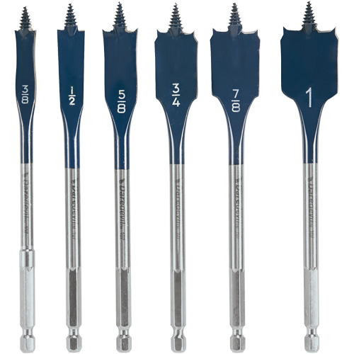 Daredevil&reg; Spade Bit Set, 6 Pieces Oxymax Inc