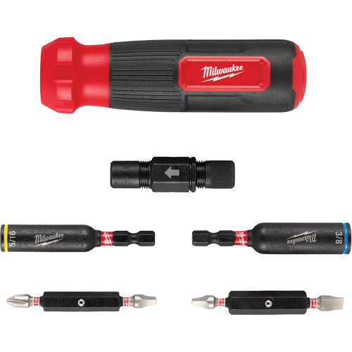 Tournevis multi-usage 8-en-1 avec embouts et tourne-&eacute;crous &agrave; chocs SHOCKWAVE, 8-1/3" lo, Prise Coussin&eacute;e Oxymax Inc