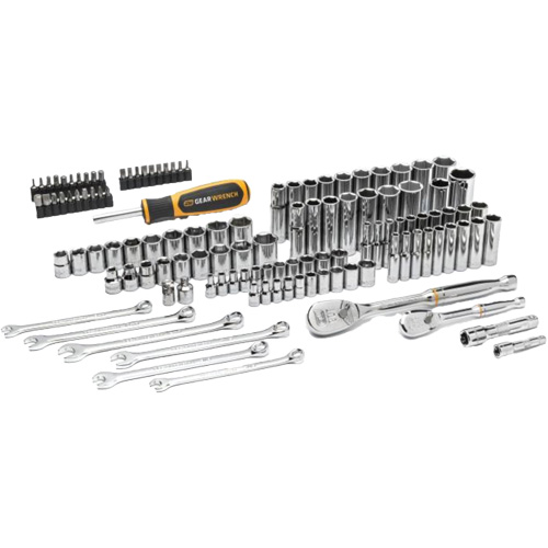 1/4" & 3/8” Drive 90T SAE/Metric Mechanics Hand Tool Set Oxymax Inc