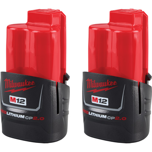 M12 REDLITHIUM CP2.0 Compact Batteries, Lithium-Ion, 12 V, 2 Ah Oxymax Inc