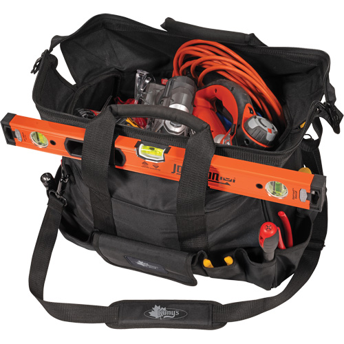 Phantom Collection 18" Contractor's Tool Bag, Ballistic Polyester, 25 Pockets, Black Oxymax Inc